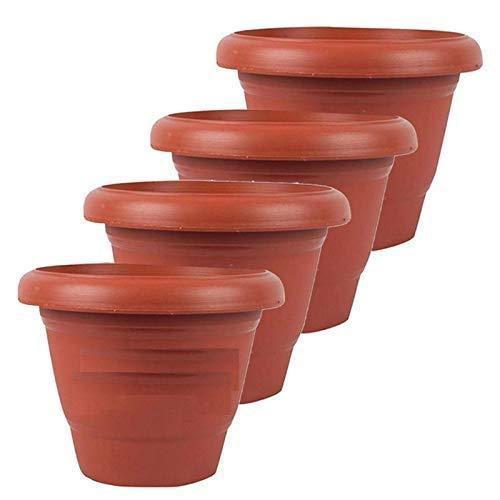 0822 Garden Heavy Plastic Planter Pot/Gamla  (Brown, Pack of 1) - SkyShopy 0822 Garden Heavy Plastic Planter Pot/Gamla  (Brown, Pack of 1) - SkyShopy